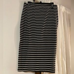 SHEIN striped midi skirt